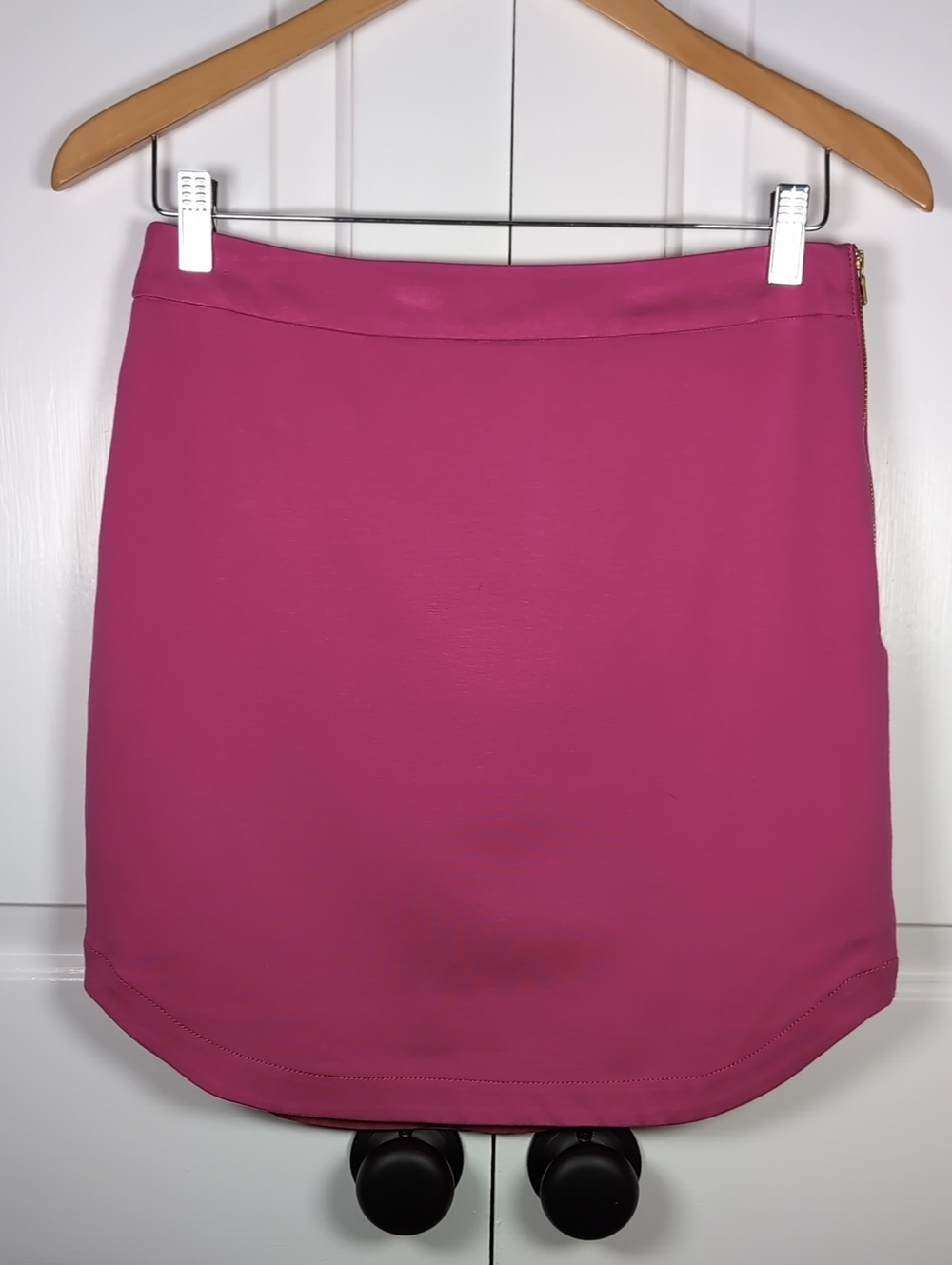 Trina Turk Los Angeles Hot Pink Fuchsia Stretch Tulip Hem Mini Skirt Size 4